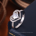 Latest zircon finger ring design high margin market valentine day gift